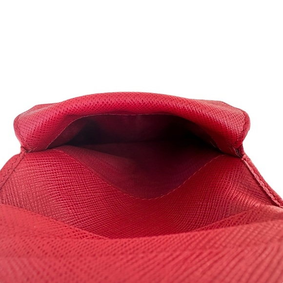 Authentic PRADA Red Saffiano Leather Trifold Wallet with Box & Cards - Picture 11 of 15